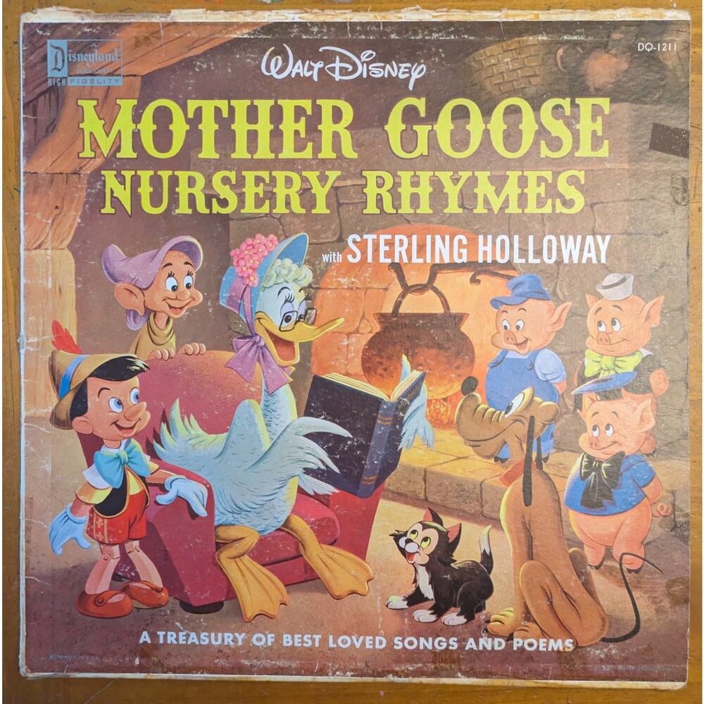 Mother Goose Nursery Rhymes Vinyl‎ Record LP Sterling Holloway Disneyland Disney